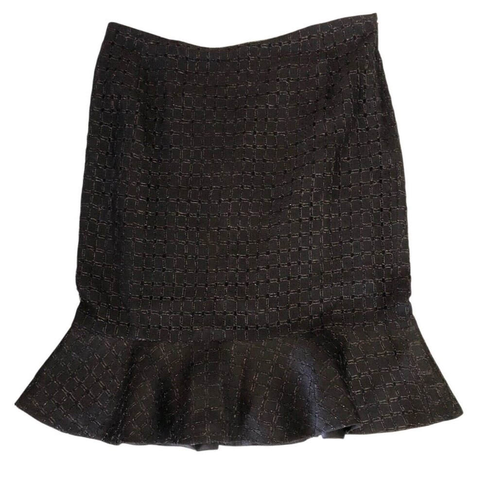 $1200 Carolina Herrera New York 8 Black Skirt Tulip Party Evening Christmas NY